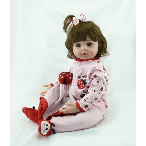 Terabithia 19inch 48cm Realistic Ladybird Baby Girl  Doll In Silicon vinyl Body - Picture 3 of 9